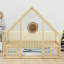 Lit sur pied de style maison avec clôture de protection et garde-corps-725633893
