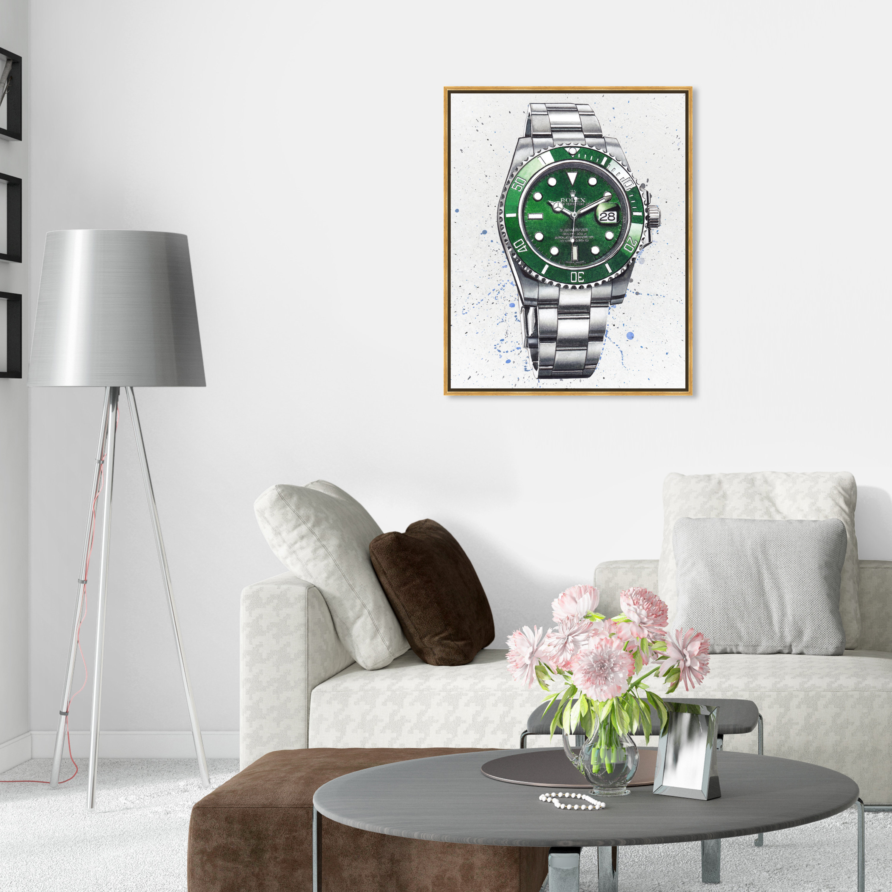 Rolex Emerald On Canvas Painting