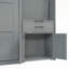 Lit escamotable simple avec placard et tiroirs-145681126