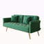 Un canapé-lit de 69,7 pouces de long recouvert de tissu de velours, avec une garniture cloutée et un coussin décoratif assorti-350236132