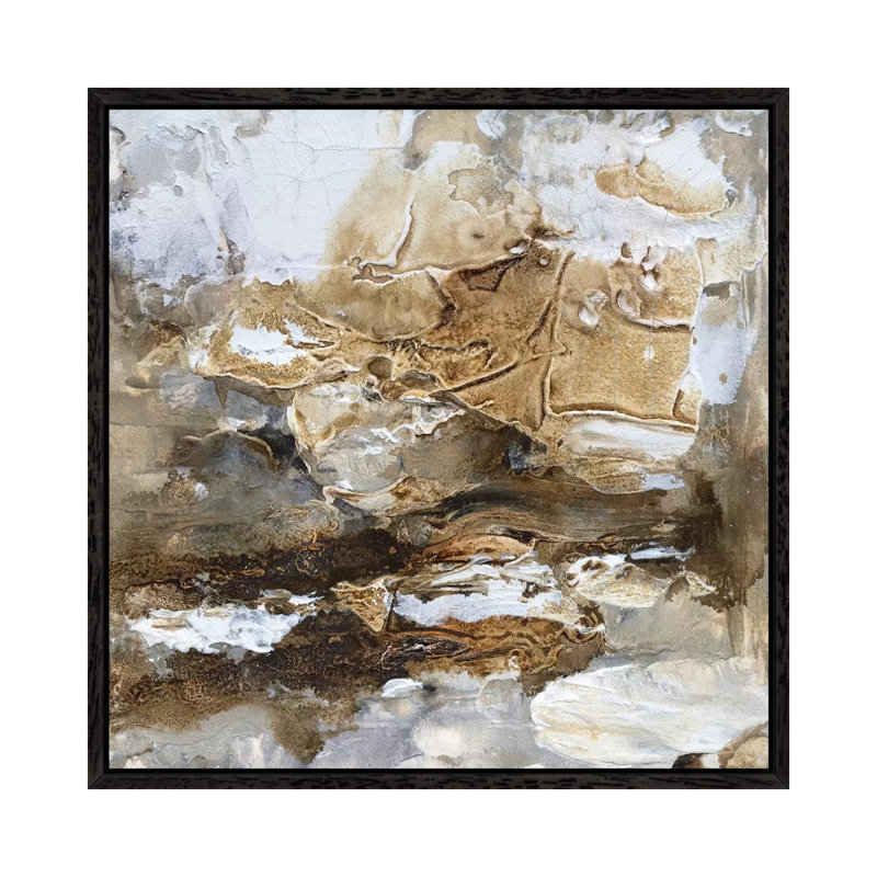 Gilt Sandstone II by Scherrer Finch - Gallery-Wrapped Canvas Giclée on Canvas, Black Framed, 45.72 cm H x 45.72 cm W