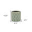Green Ceramic 16 Ounce Geometric Round Distressed Pot Planter