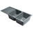 45.69'' L Double Bowl Granite Kitchen Sink-36903830