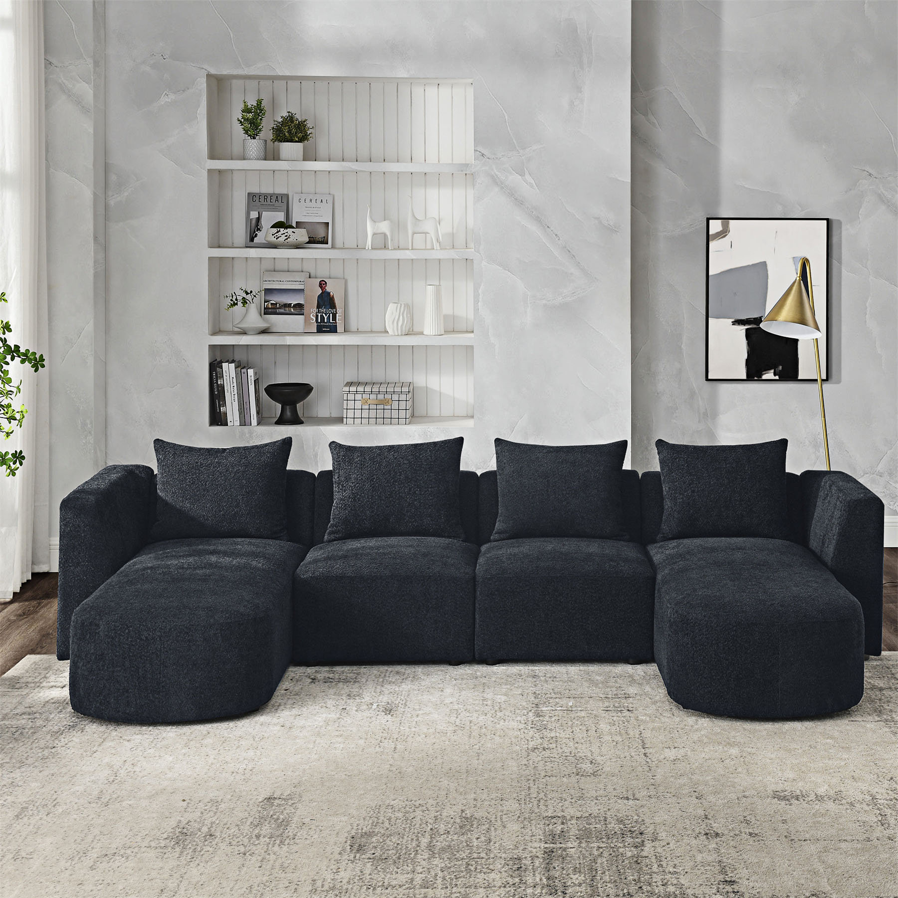 Hokku Designs U Shape Sectional Sofa Modular Sofa | Wayfair