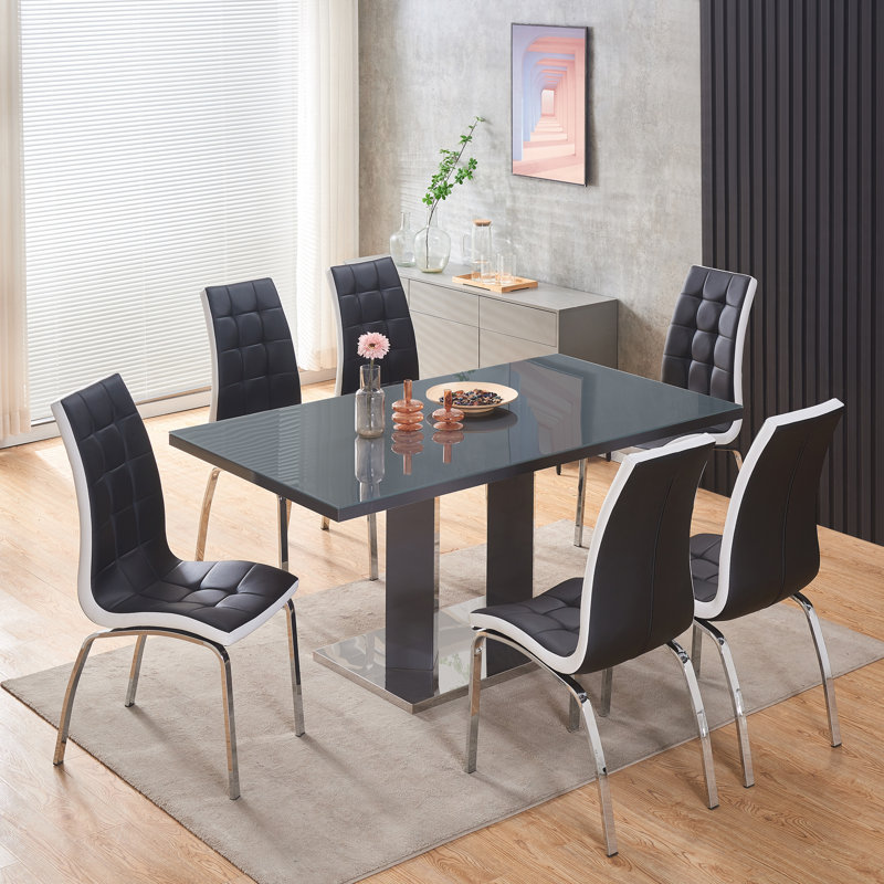 Arshiv Dining Set, Black