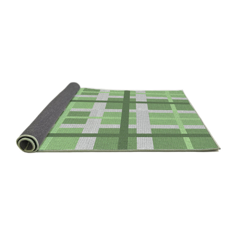 Tapis décoratif vert à carreaux santillanes, Carré 7 pi