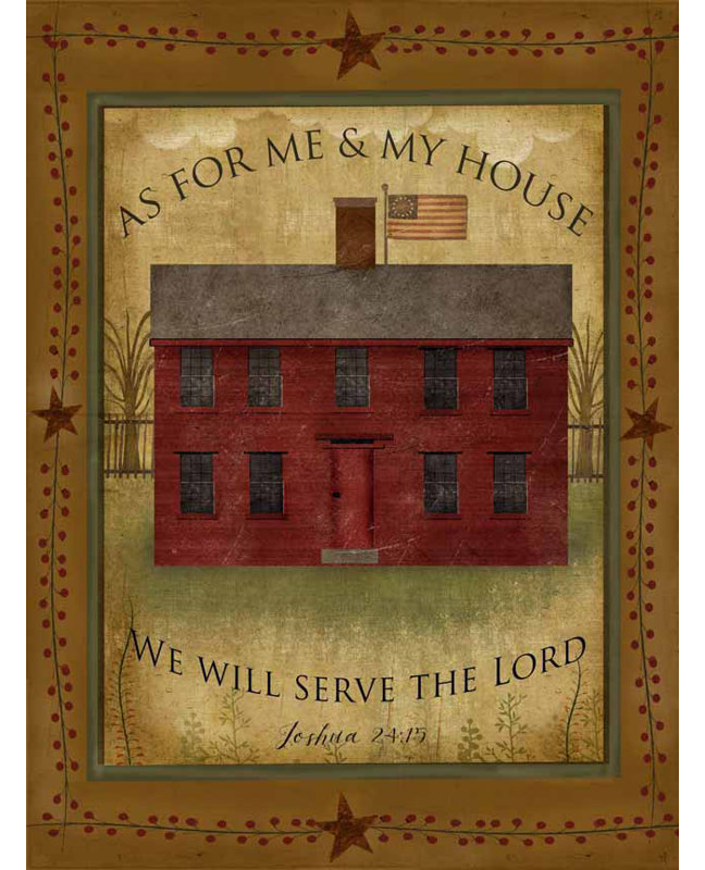"As For Me and My Home We Will Serve the Lord" par Beth Albert, impression sur toile tendue, H 16 po x l 12 po x P 1,5 po