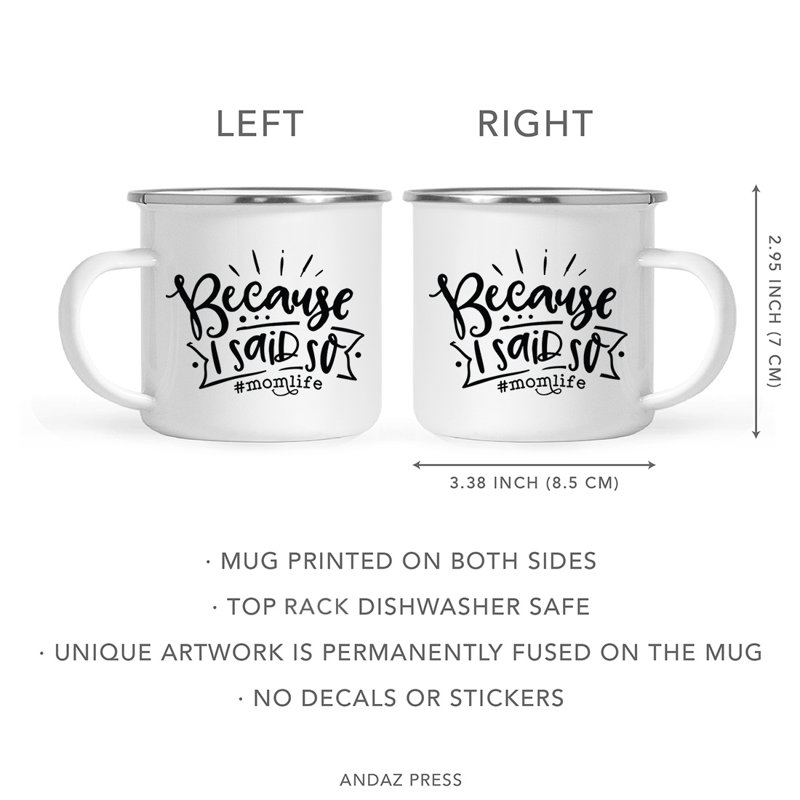 Tasse de camping «Funny Mom», Vie d'une mère