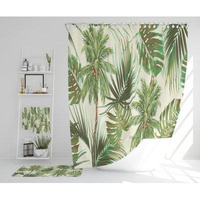 Nellia Polyester Shower Curtain Set