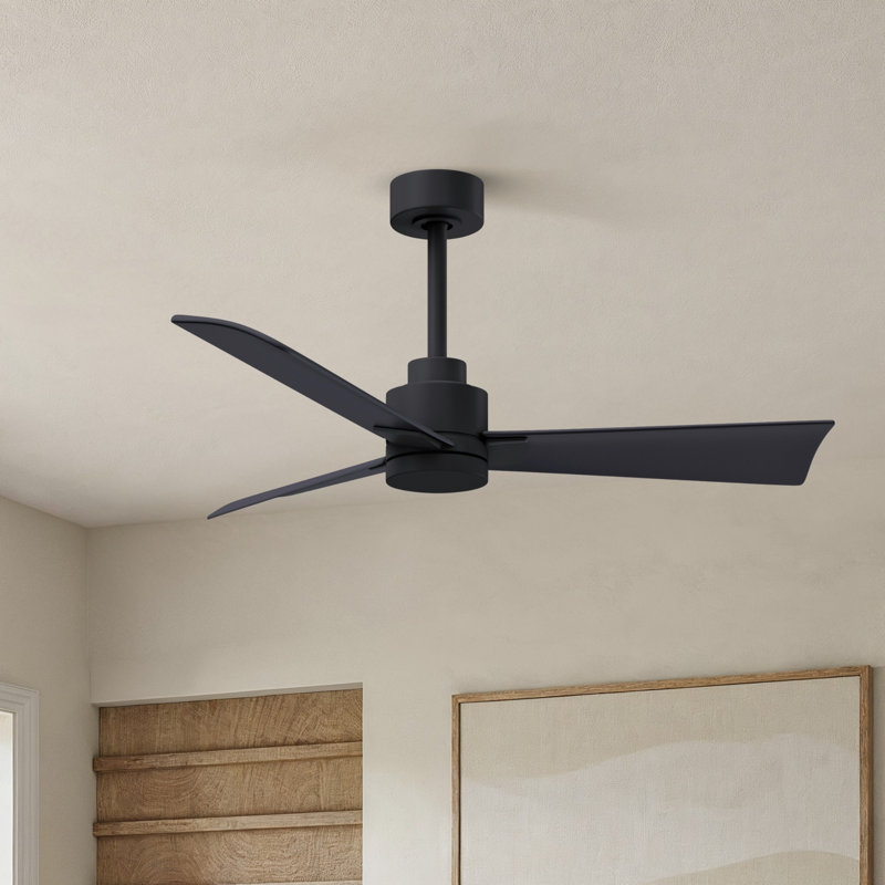 Ventilateur de plafond Alessandra 42, Noir mat, Noir mat