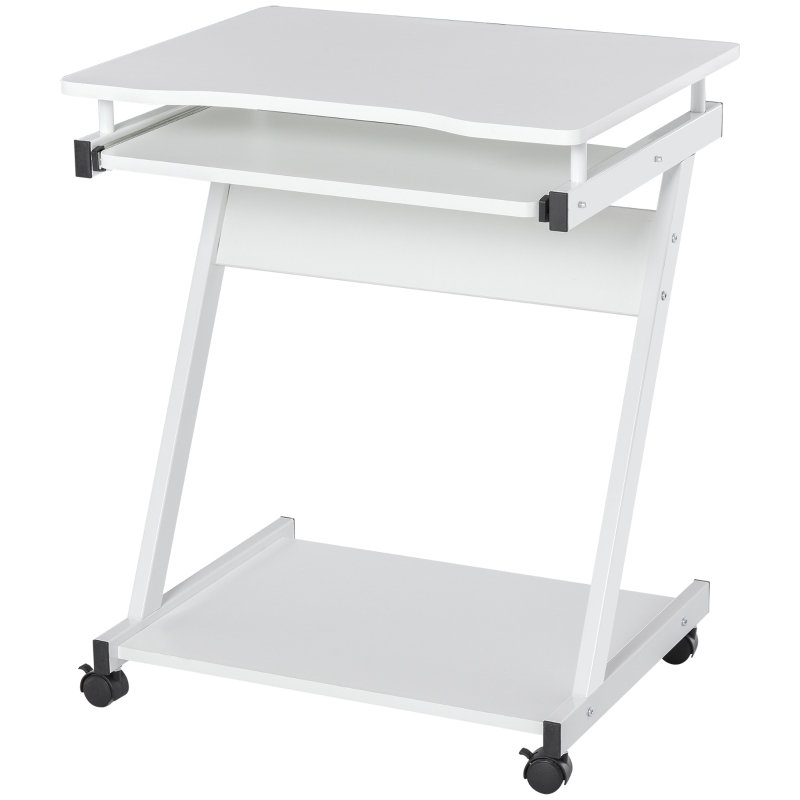MDF Steel Desk, Brown/Silver