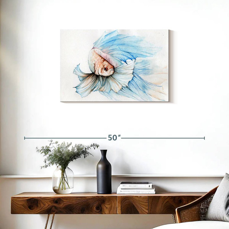 Blue Betta Fish, 20" H x 30" W