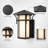 1-Ligh Waterproof Lantern Outdoor Wall Sconce with Frosted Glass Shade-357984238
