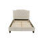 Superbe meuble pour chambre double capitonné moderne blanc cassé / beige en similicuir-1626318600-1626318601