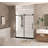 Frameless Shower Door 56-60 "W X 76" H, 1/4 "(6 Mm) Clear Tempered Glass, Explosion Proof Film, Stainless Steel Handle-117492539