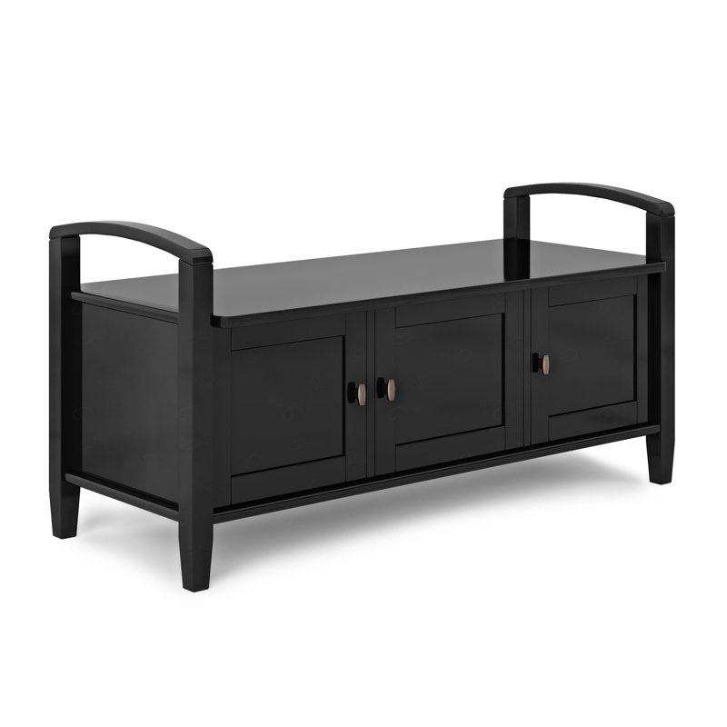 Entryway Storage Bench, Black