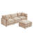Modular Sectional Sofa, 102 Inch L Shaped Couch Set For Living Room, 3-Seater Comfy Cloud Couches With Movable Ottoman, DIY Combination, Chenille-1737665510