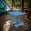 Table pliante carrée d'extérieur en bois massif pour terrasse, balcon, conception portable peu encombrante