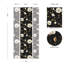 Papier peint à motif floral blanc et doré | Élégante murale à fond noir pour un décor botanique luxueux