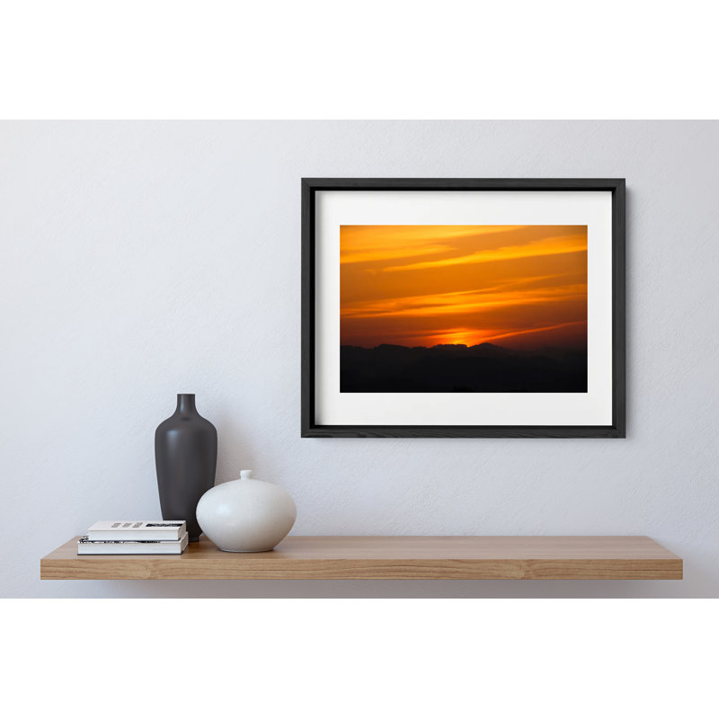 The Golden Hour Print by Joseph Regan, Black, 14" H x 16" W x 0.75" D