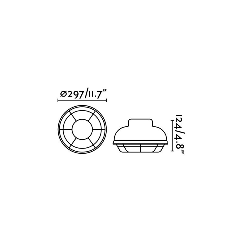 Ham Flush Mount, White