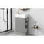 Meuble-lavabo moderne gris 18,6 po avec armoire et lavabo en céramique, meuble-lavabo à tablettes pliable-130629189