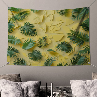 Tropical Palm Leaves Wall Tapestry - Foliage Wall Decor