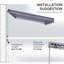 Auvent électrique 13 pi x 10 pi avec lumières DEL, auvent rétractable, abri de soleil UV40 + avec télécommande et manivelle pour terrasse, balcon, cour