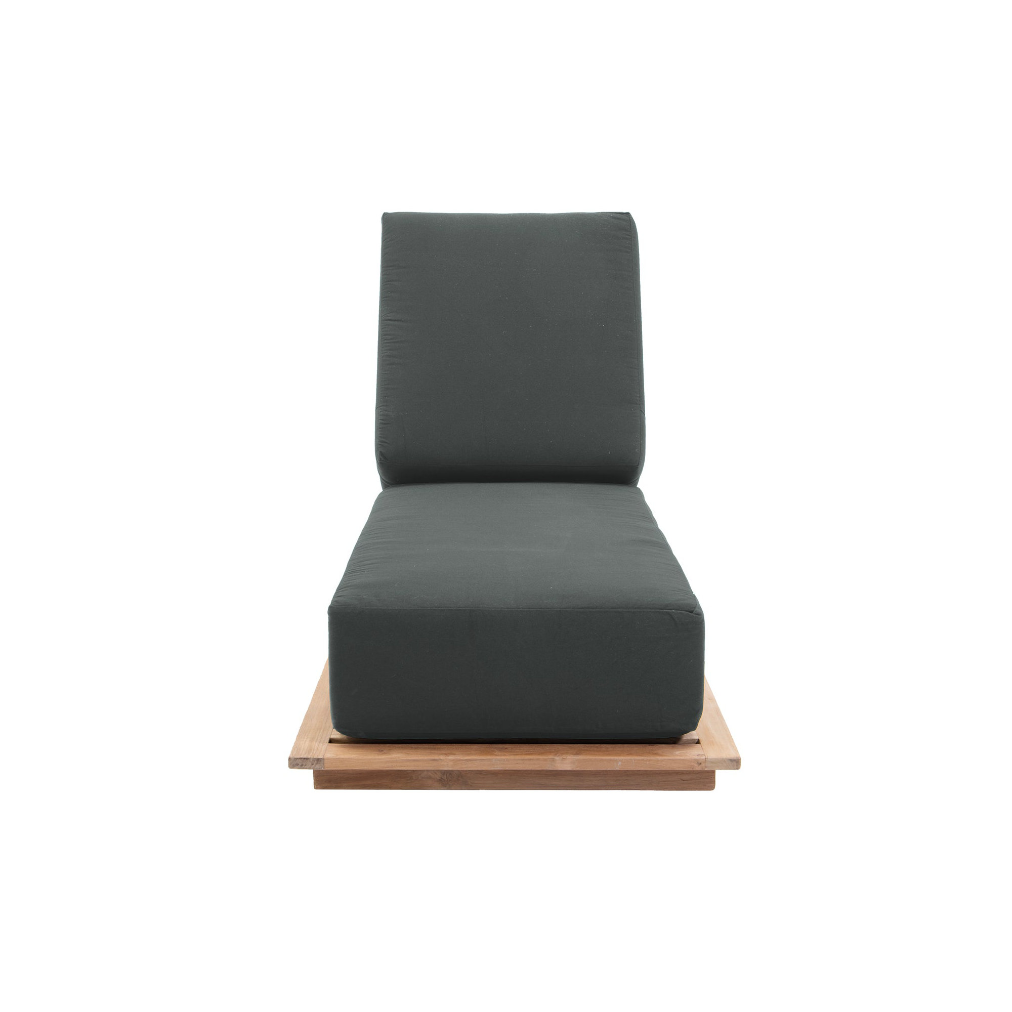 Varenna 27.5'' Outdoor Teak Chaise Lounge, Coal