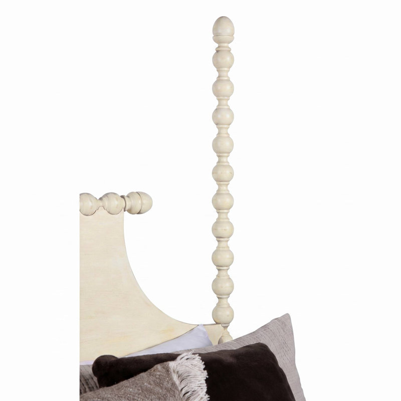 Emily Spindle Four Post Bed, Queen, Bisque