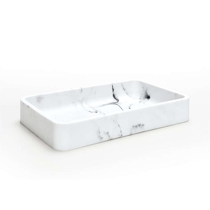 Faux Marble Jewelry/Cosmetic/Candle/Perfume/Soap/Shampoo Organizer Resin Tray