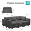 Canapé modulaire rembourré 7 pièces Soneson-1189584955