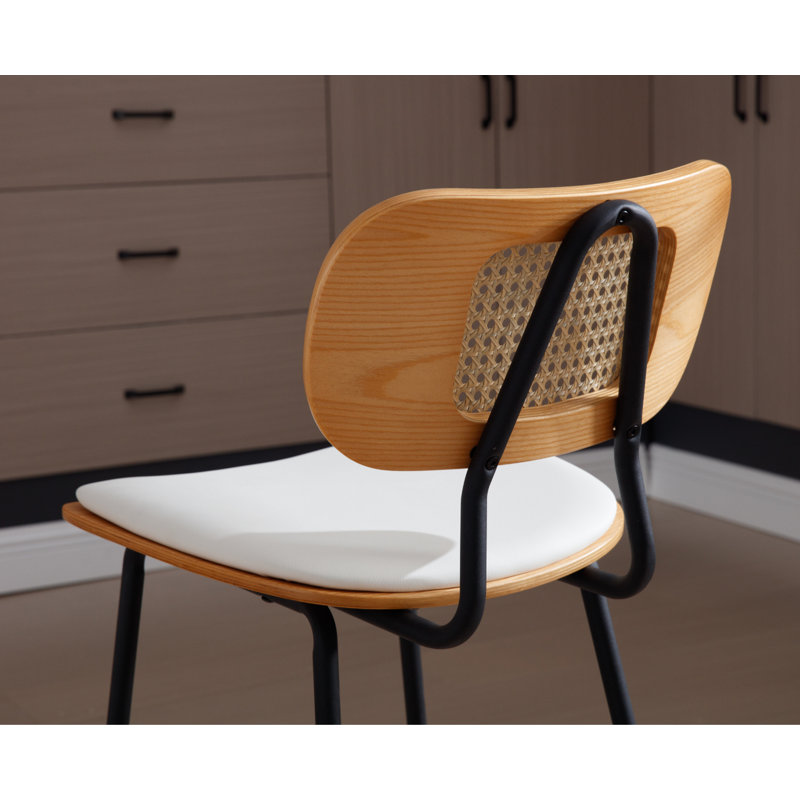Parthenia Counter Stool, White / White