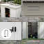7' X 4' Metal Garden Storage Shed - Silver, Double Doors, 2 Vents For Outdoor, Patio, Lawn Use Sliding Air