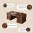 70.87"American solid wood brown office writing desk
