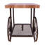 Table de bout Francie, finition chêne et gris antique