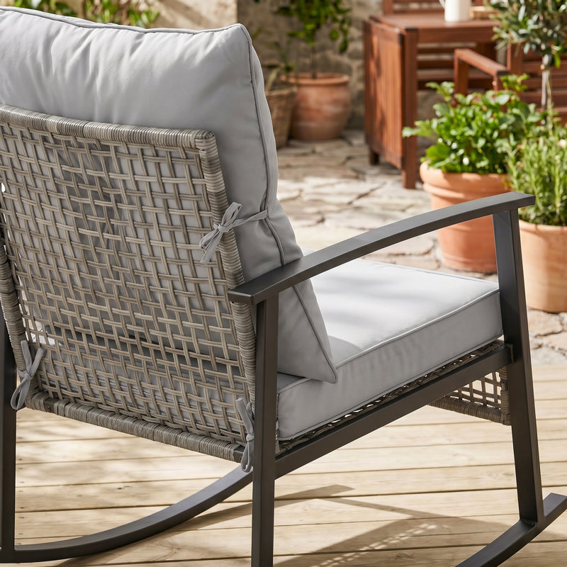 Garden Chair with Cushion, Grey
