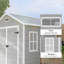 Garden 6 ft. W 5 ft. D PP Resin, Aluminium Reverse Apex Storage Shed-1792802758