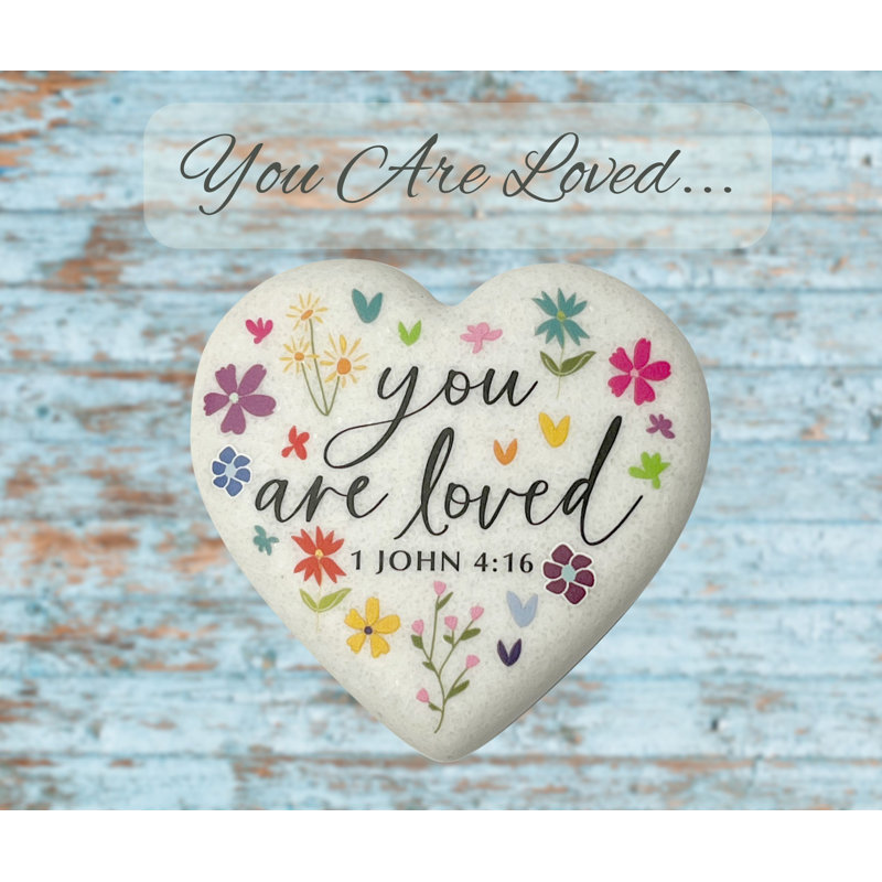 Cœur pierre florale You Are Love
