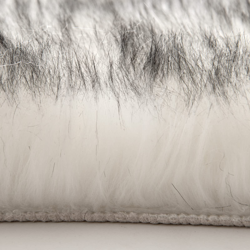 Sheepskin Abstract Indoor Rug, Rectangle 6'7" x 10'