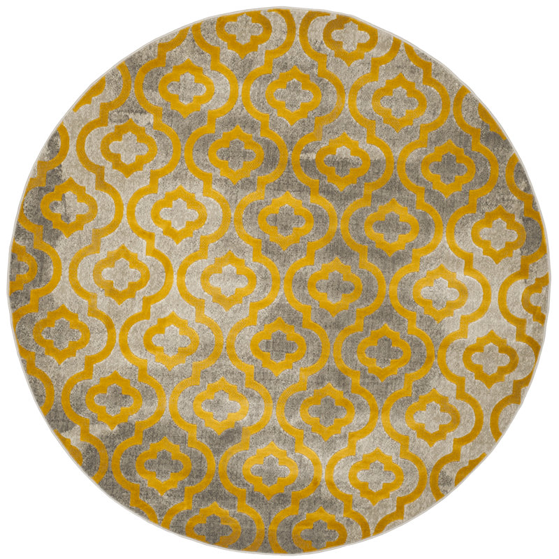 Fatlina Porcello Performance Oriental Rug, Round 6'7"