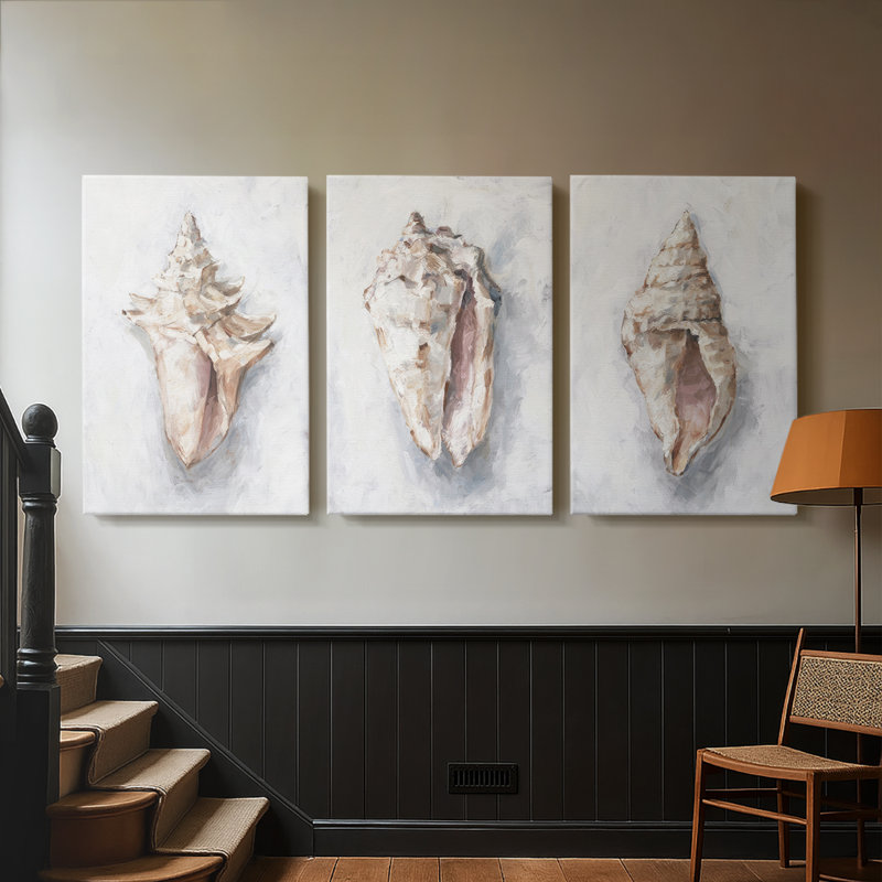 Tree Texture Triptych I  -Custom Wrapped Gallery Canvas - 3 Pieces, 12" H x 24" W