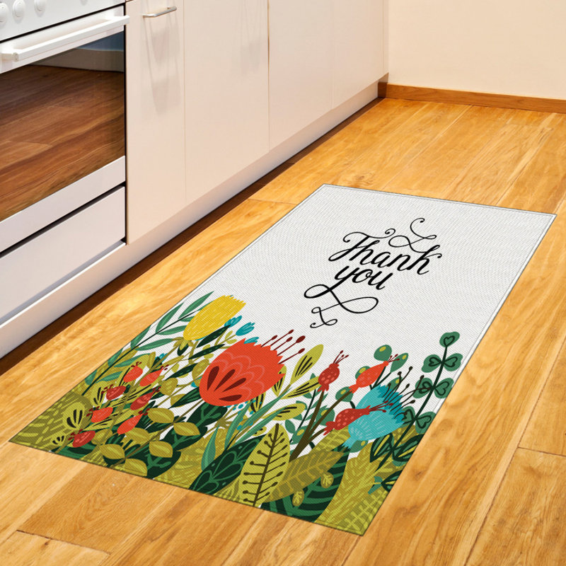 Floral High Density Long Fiber Poly Threads Decorative Area Rug Carpet, Rectangle 2'7" x 5'