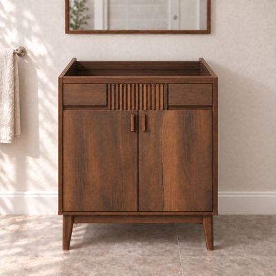 30" Mid-Century Modern Single Bathroom Vanity Base