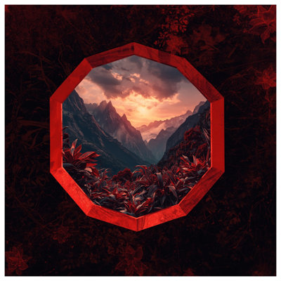 Red Mountain Landscape Comforter