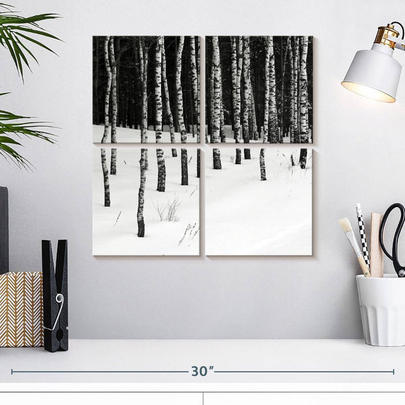 Harnek Birch In Snow, 18'' H x 18'' W