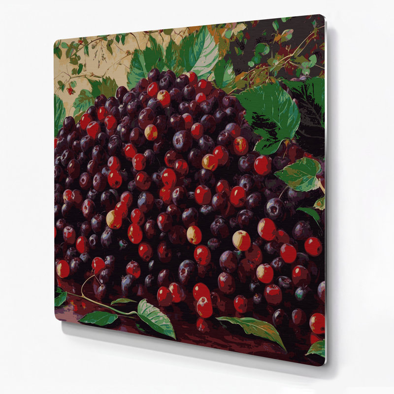 Art mural en métal Fruit Loganberry Brown, H 32 po x l 32 po
