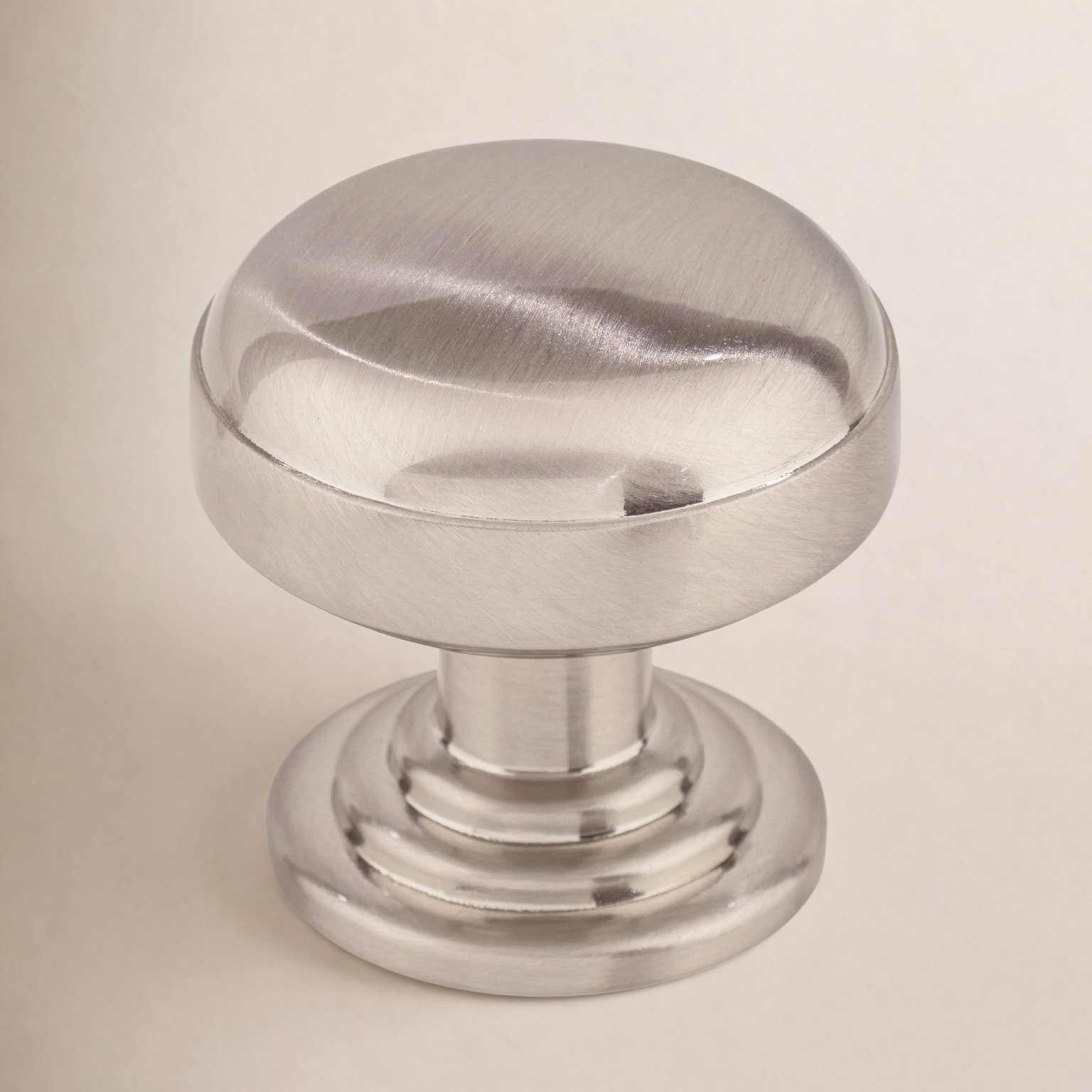 Ellis Mushroom Cabinet Knob, Brushed Satin Nickel