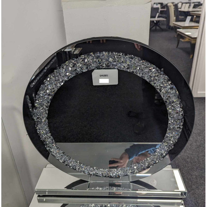 Nova Glass Round Floor Mirror