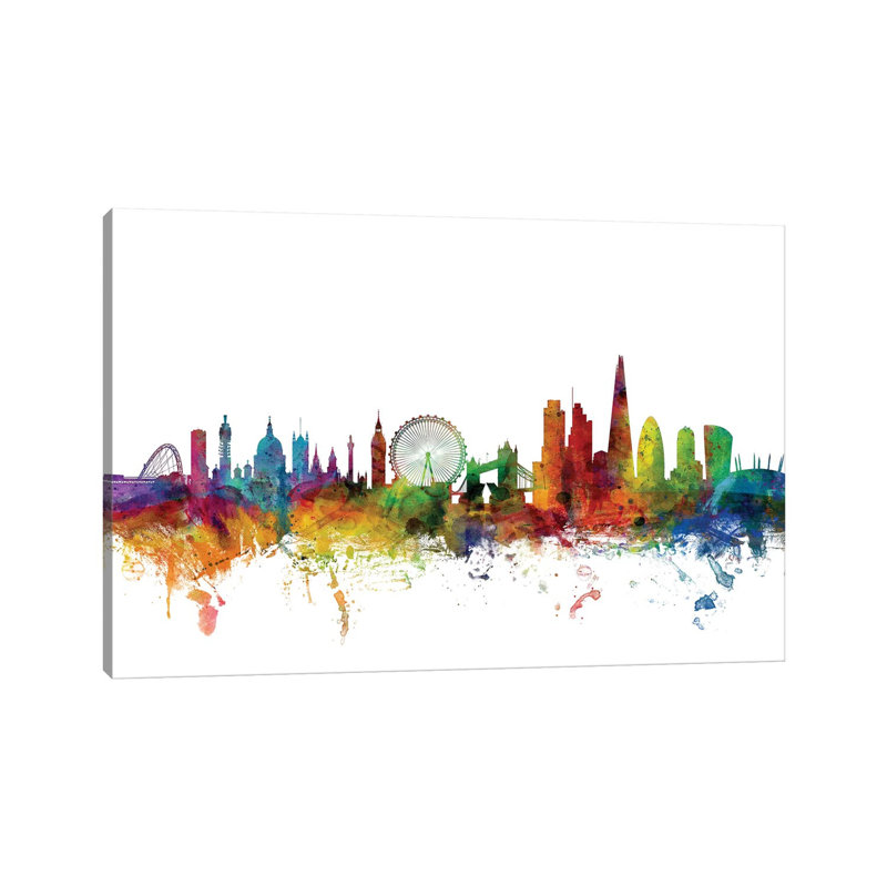 London, England Skyline by Michael Tompsett - Wrapped Canvas Gallery-Wrapped Canvas Giclée, 30.48 cm H x 45.72 cm W